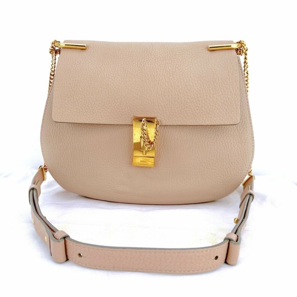 Chloe Pebbled Leather Chloe Large in Pink